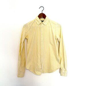 Rugby Ralph Lauren University Oxford Yellow Stripe Shirt - Size Small